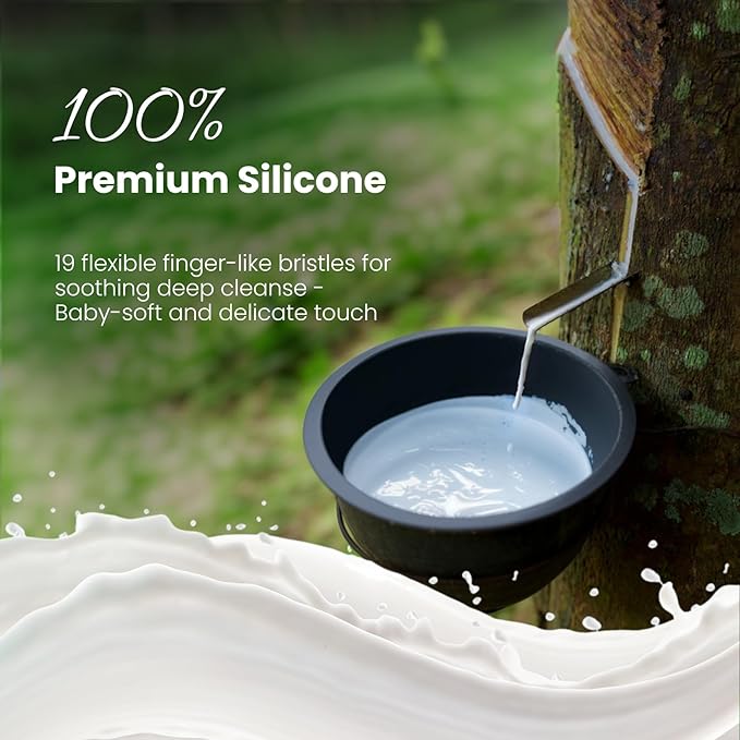 AIMIKE Scalp Massager Shampoo Brush - 100% Soft Silicone Scrubber for Dandruff Removal and Hair Growth - Wet Dry Hair Exfoliator - Pastel Pink