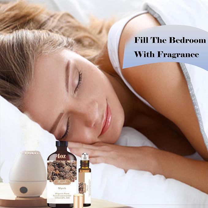 Mango Essential Oil - Mango Oil 4 Fl Oz & Roll On 10ML Essential Oil Set for Humidifier Home Fragrance Bath SPA Cleaning Massage Yoga Candle Making DIY Soap Perfume Gift for Women