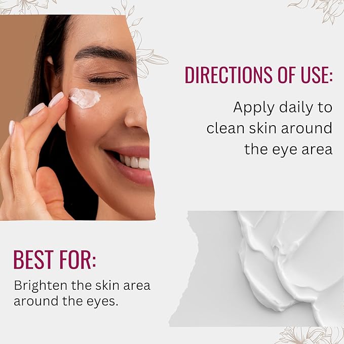 Vitamin C Eye Cream with Lemon Balm Leaf Extract, Manuka Honey & Eye Bright Extract | Plant Based Formula | Carefully formulated to keep your eyes bright and healthy!