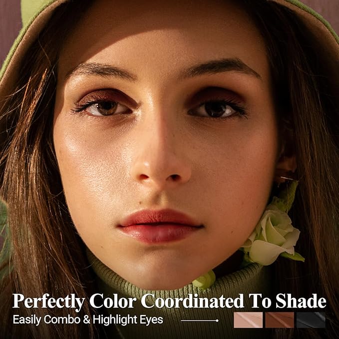 Classic 3PCS Neutral Eyeshadow Stick Makeup Set, Matte Cream Eye Shadow Eyeliner Brightener Pencil Crayon - I2