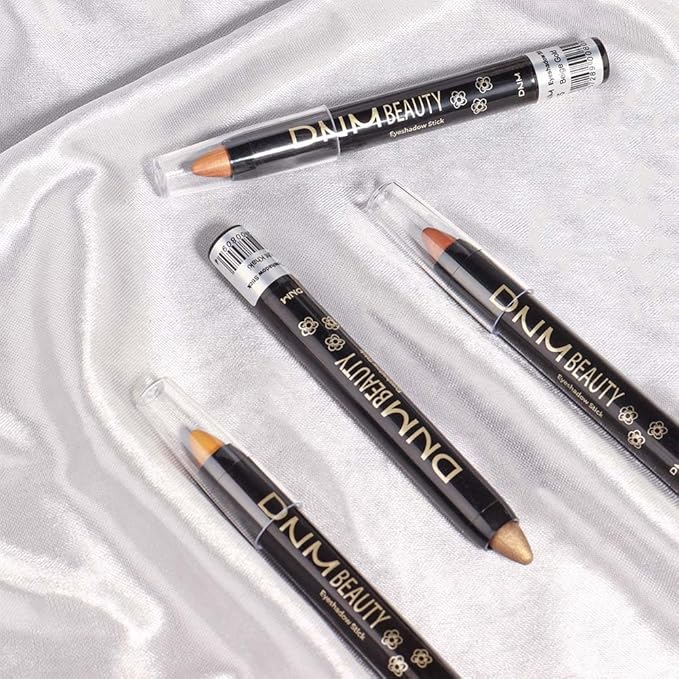 evpct Desert Gold Shimmer Cream Eye Shadow Brightener Sticks Set for Eyes, Desert Gold Shimmery Matte Pencil Eye shadow Applicator Stick Pen Palette Makeup Waterproof sombras en crema para ojos 06#