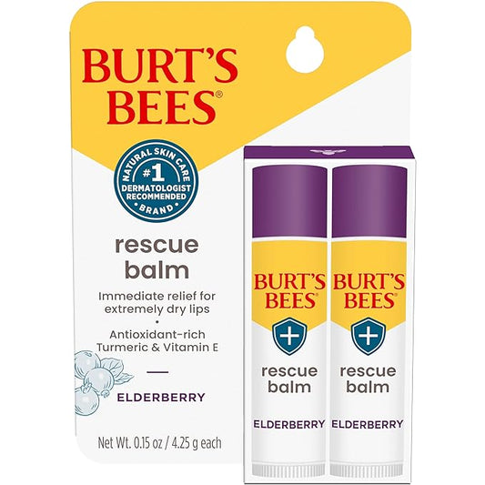 Burt's Bees Rescue Balm Elderberry Lip oz.