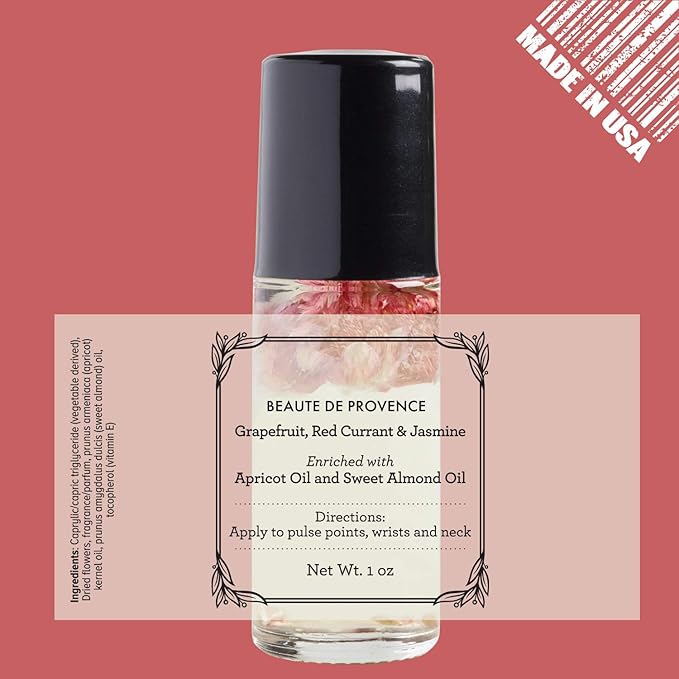 | Amaranth Refreshing Lightly Scented Floral Roll-On Perfume Body Oill - Body Oils for Women Perfume - Enriched w/Apricot Oil, Sweet Almond Oil, Fractionated Coconut Oil - 1OZ