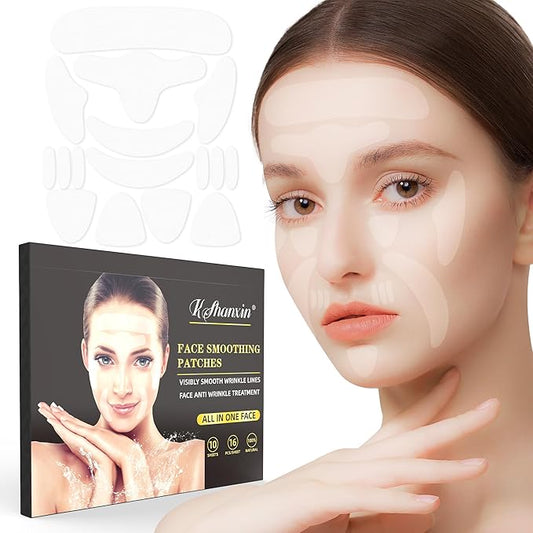 Face Anti Wrinkle Patches: Face Smooth Wrinkle Line - Overnight for Forehead Lines, Frown Lines, Crow’s Feet, Smile Line, Wrinkle Reduce for Women and Men 160pcs