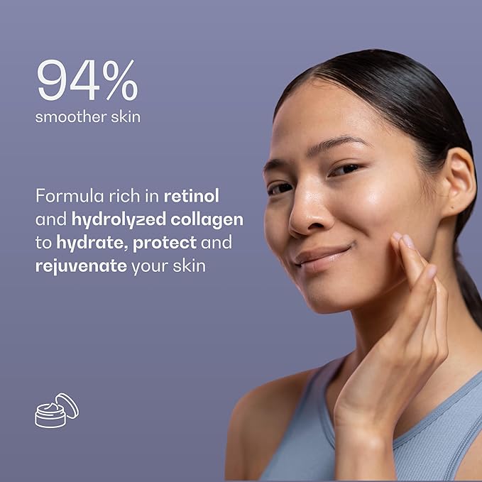 Retinol Youth Renewal Night Cream | Anti-Aging Retinol Moisturizer for Wrinkles and Fine Lines | Hydrating, Firming, and Smoothing Skin Care Treatment | Hydrolyzed Collagen 1.7 Fl Oz