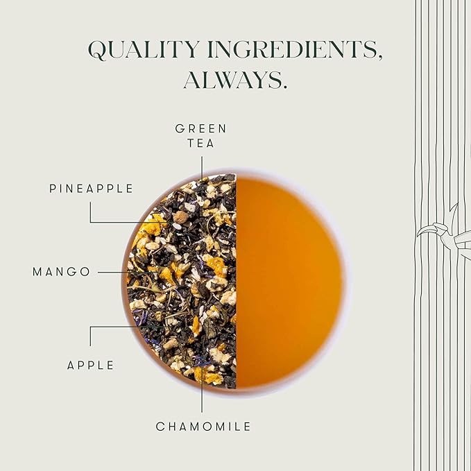 Luxmi Estates - Indian Passion - Organic Mango Passion Fruit Green Tea - 50 Tea Bags | With Mango & Passion Fruit | Brew as Iced Tea or Hot