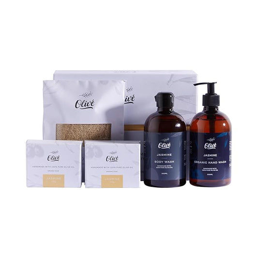 Made with Natural Ingredients 100% Pure Olive Oil Gift Box 5 Piece - Jasmine