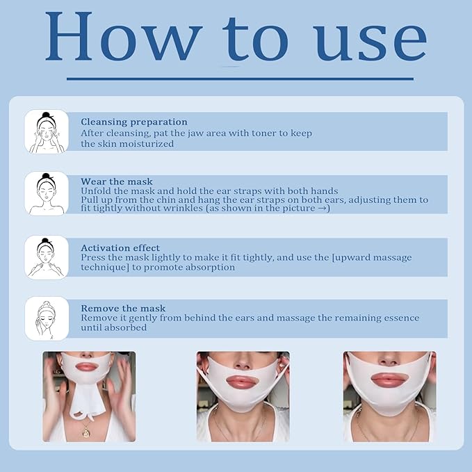 Chinology Chin Mask Double Chin, Reusable Chinology Chin Lifting Mask, Lifting Face with Collagen, Say Goodbye To Your Double Chin Now (2PCS)