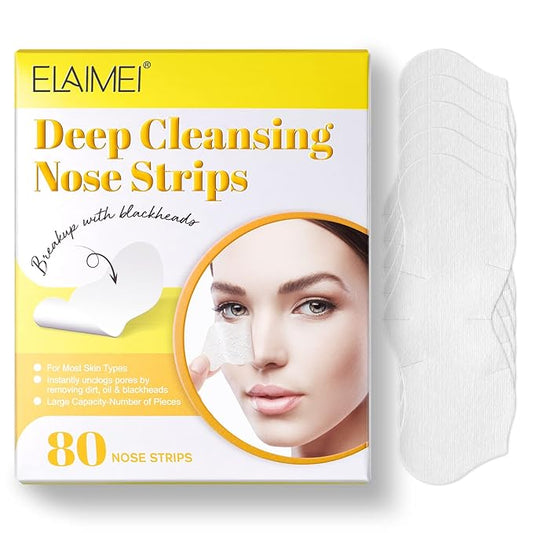 Blackhead Remover Strips(80pcs), Nose Pore Strips for Blackheads Remover, Skincare & Deep Cleansing Nose Strips Blackhead Remover