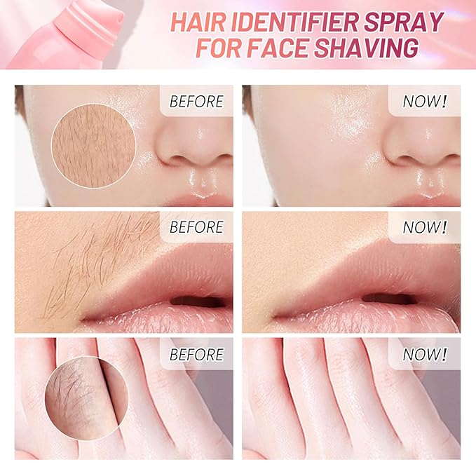 Hair Identifier Spray for Face Shaving，Facial Hair Removal For Women,face hair identifier spray，Moisturizing And Skin Care Set Spray，suitable for all skin types (1 set)