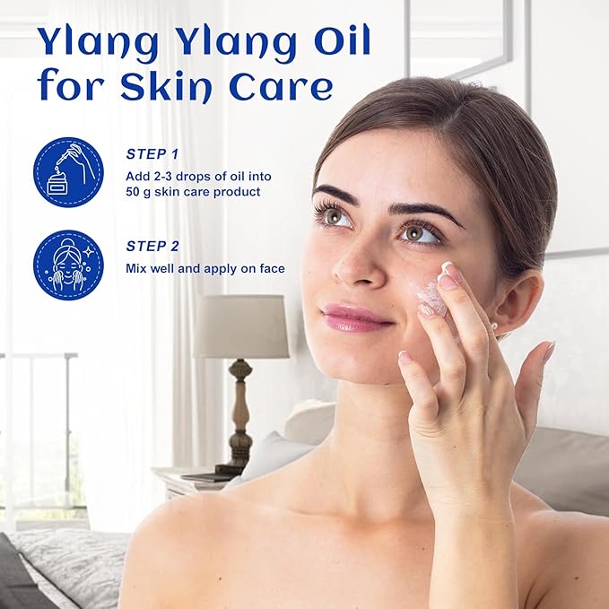 HIQILI Ylang-Ylang Essential Oil, Long-Lasting Scent for Diffusers, Perfumes, Aromatherapy, DIY - 1.01 Fl Oz