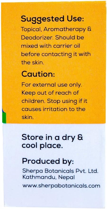 Sherpa Botanicals Indian Bay Leaf Essential Oil - 100% Pure & Natural Oils - Ideal for Diffuser Blends, Aromatherapy, Home Fragrance - Herbaceous Aroma for Home & Wellness - Vegan, Paraben-Free, 15mL