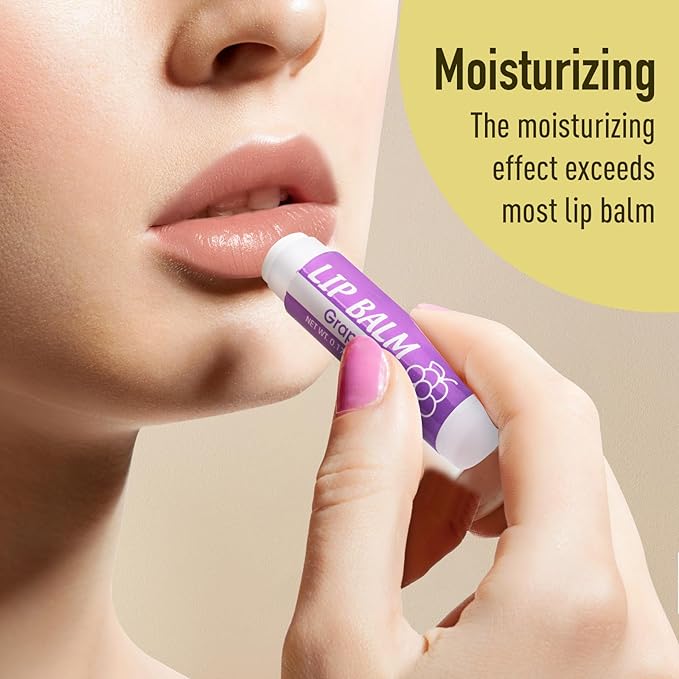 64 Pack Lip Balm, Natural Lip Flavors