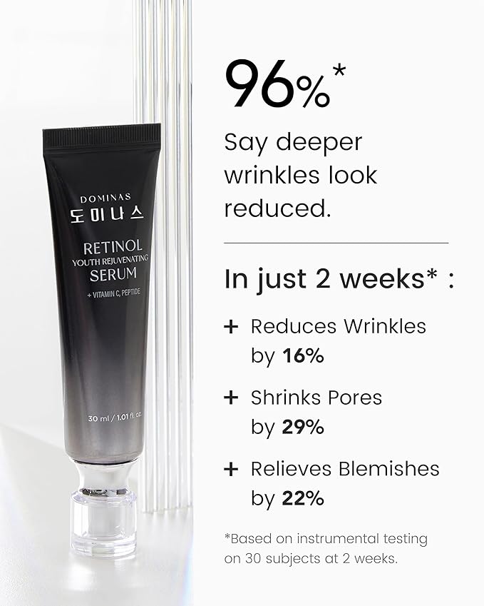 Advanced Korean Cream (1.76oz) + Retinol Serum (1fl oz) Hydration & Firming Skincare Duo with Niacinamide, Peptide, Vitamin C, TECA – Targets Fine Lines, Pigmentation & Elasticity