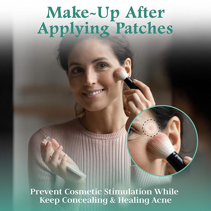 Advanced Invisible Pimple Patches for Face (96 Pack) - Hydrocolloid Patches with Tea Tree Oil - Vegan Friendly Acne Patches for Face - 2 Size Pimple Patch Stickers (10mm, 12mm)