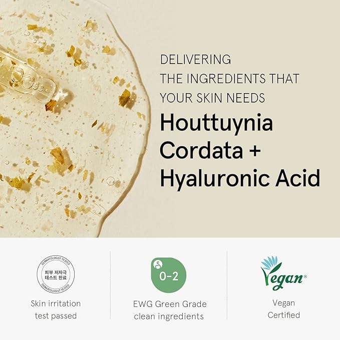 ONE THING Houttuynia Cordata Serum 2.7 Fl Oz | Heartleaf HA Hyaluronic Acid Soothing Hydrating Vegan Facial Ampoule for Acne Prone Oily Skin, Irritation Redness Barrier Relief | Korean Skin Care