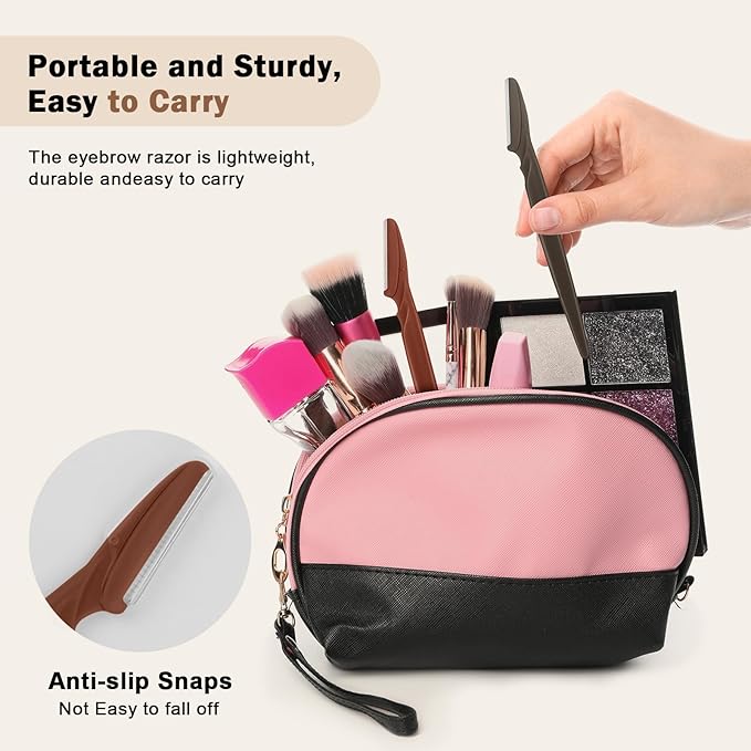 D Dermaplane Razor for Women Face - 6PCS Face Razors for Women - Eyebrow Razor with Precision Cover - Face Shaver for Men - Facial Hair Removal for Men - Neutral