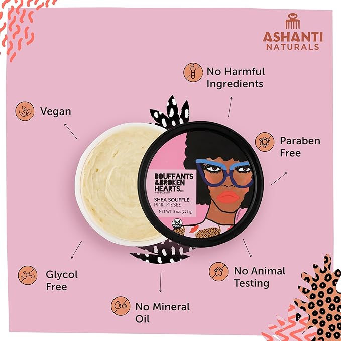 Bouffants Bundle - Whipped Shea Butter Souffle (Pink Kisses) | Creamy White Shea Butter (15oz)