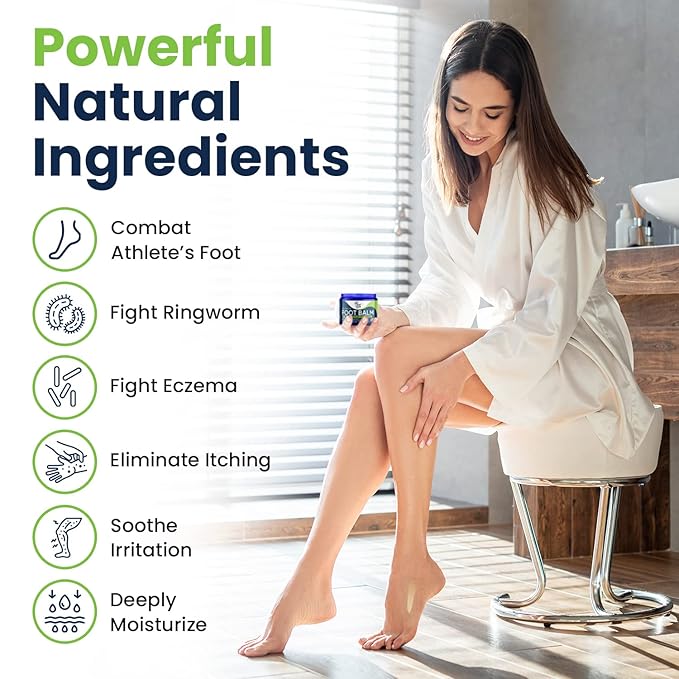 Soothing Lavender Foot Soak with Epsom Salt - Best Toenail Treatment, & Softens Calluses - Soothes Sore & Tired Feet Tea Tree Oil Foot Balm/ Moisturizer For Dry Cracked Feet