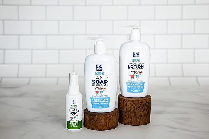 Kiss My Face Hand & Body Lotion - Citrus Scent - Hydrate And Soothe Skin - Vegan & Cruelty-Free - Easy To Use Hand Lotion Pump - Added With Tea Tree And Aloe - 9 fl oz Bottle