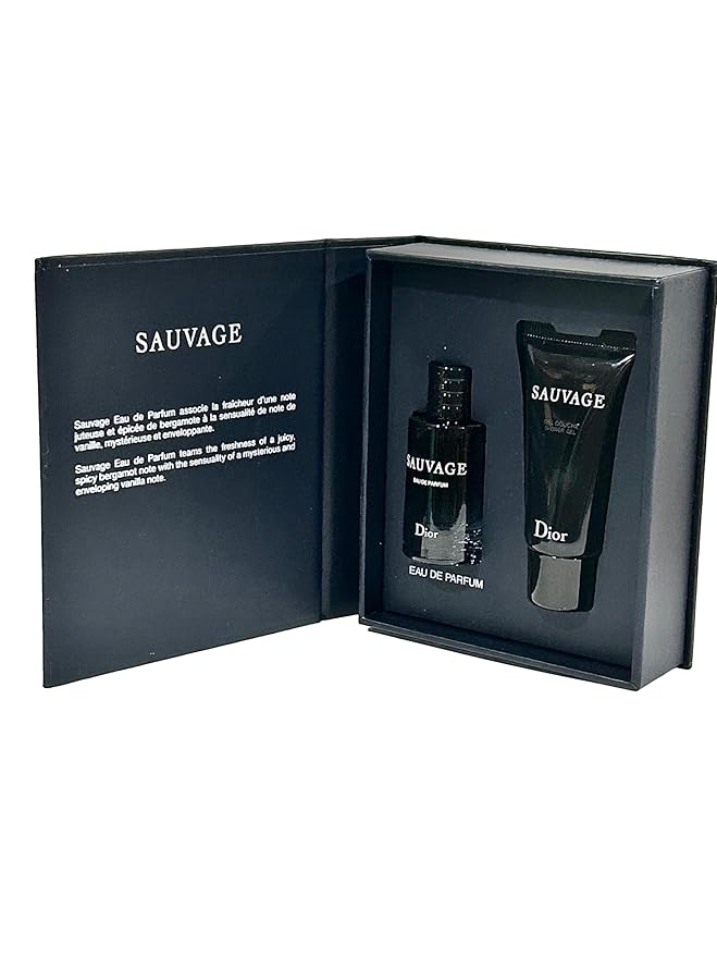 Dior Sauvage Perfume for Men – Mini Fragrance Gift Set EDP & Shower Gel Duo Travel Set