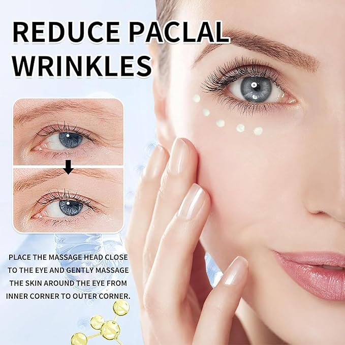 Eye Cream | Wrinkle Eraser Massaging Eye Cream, Multi-Peptide Firming And Electronic Massager, Anti-Aging Eye Cream for Puffiness and Bags Under Eyes Cream | Electric Massage Eye Cream (1 Pc)