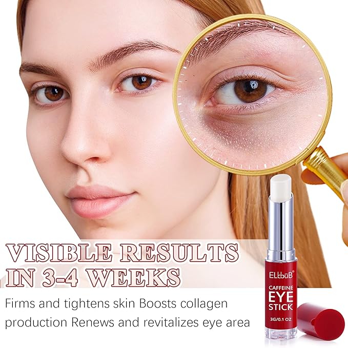 Eye Stick - Anti Wrinkle Eye Cream for Puffy Eyes, Dark Circles, Eye Bags, Crows Feet, Wrinkles,Reduces Wrinkles Saggy Skin Puffy Eyes (Caffeine 2Pack)