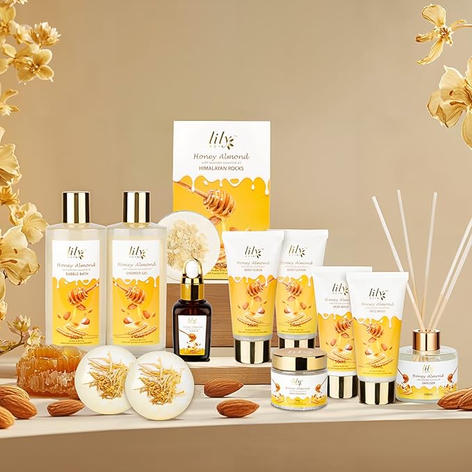 Mothers Day Gifts for Mom - 18-Piece Luxury Bath & Body Gift Basket Set for Women, Spa Gift Basket Self Care & Pampering Gifts for Her | Christmas, Birthday Gifts, All Occasion Present with Bath Bomb