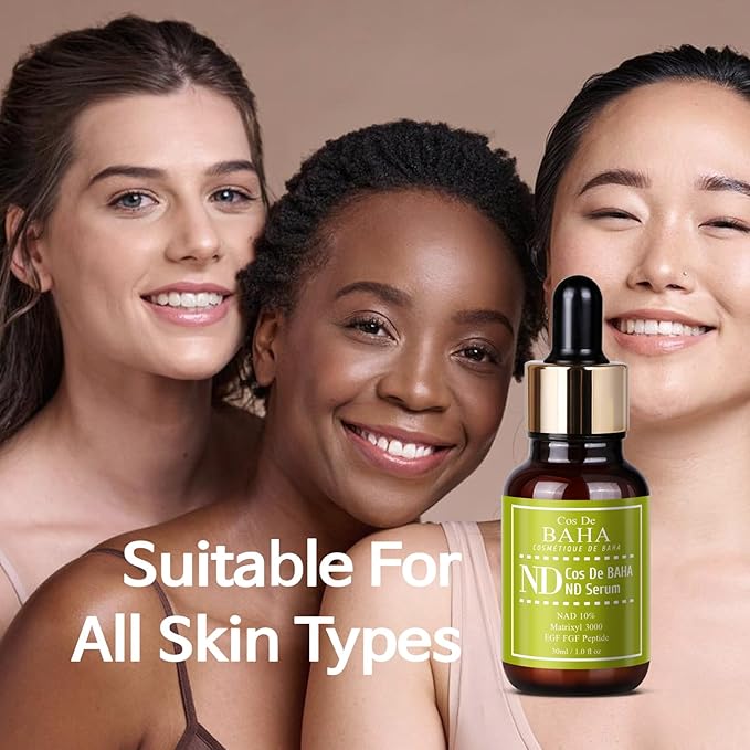 NAD+ Radiance Serum with Peptide Complex, Madecassoside & Adenosine for Hydrated, Refreshed Skin,1 Fl Oz (30ml)