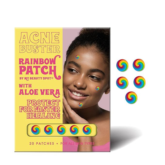 My Beauty Spot Pimple Patches Cute Acne Patches for Face 20 Pcs with Tea Tree Extra & Salicylic Acid, Butterfly and Rainbow Colorful Fun Designs – Pimple Patches for Face Acne Spot Treatment
