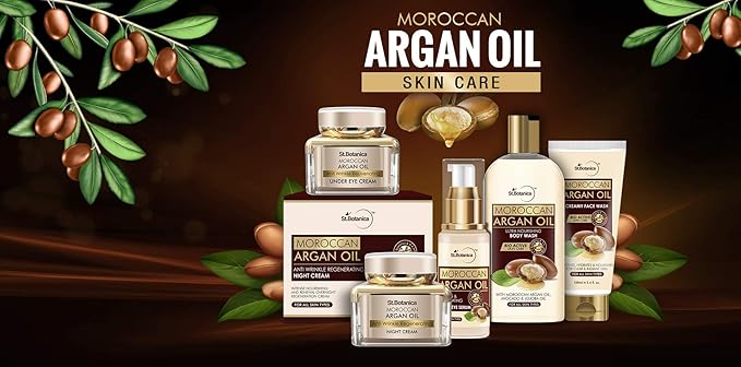 St. Botanica Moroccan Argan Oil Anti Wrinkle Regenerating Night Cream, 50G - Intense Nourishing & Renewal Overnight Regeneration Cream