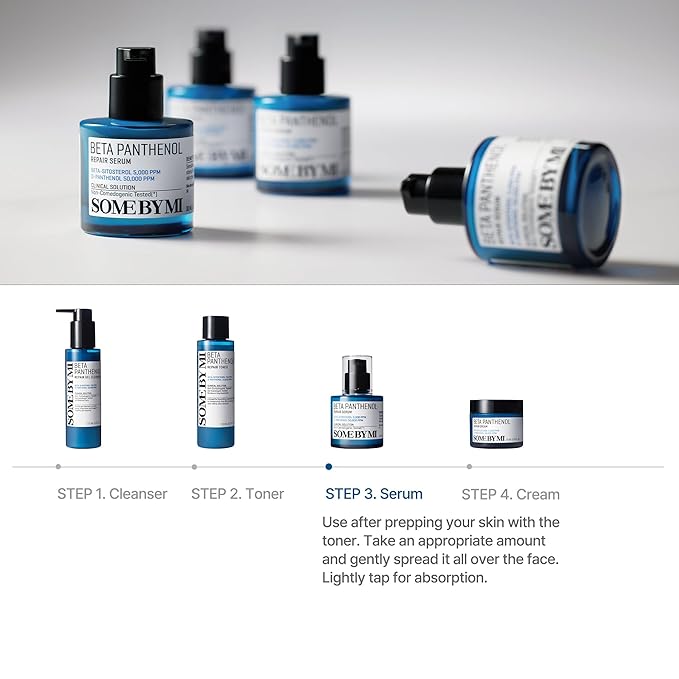 SOME BY MI Beta-Panthenol Repair Serum – 1.01oz, 30ml – Korean Hydrating Hyaluronic Acid Serum for Face – Daily Barrier Repair & Soothing Formula with Beta-Sitosterol & Panthenol – Korean Skin Care