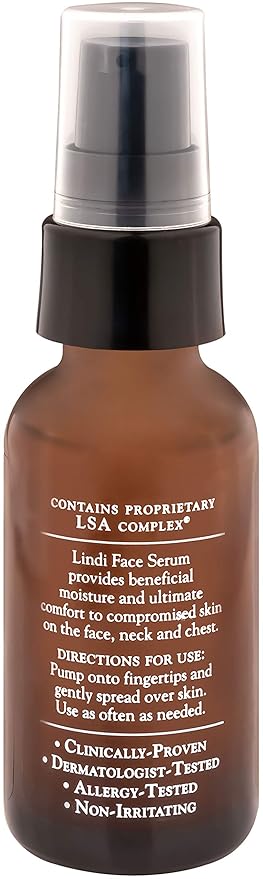 LINDI SKIN Face Serum Citrus - Ultimate Moisture and Comfort To Restore Your Skin Immediately - Reduce Facial Rash, Redness, and Itching - Relieves Uncomfortable Effects of Chemo Rash (1 fl oz)