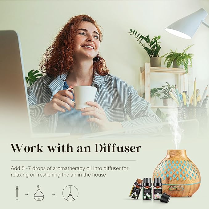 Floral Essential Oils Set - 14 Pcs Fragrance Oil for Diffusers, Aromatherapy, Candle Making - Lavender, Geranium, Rose, Jasmine, Gardenia Aromatherapy Essential Oils Kit