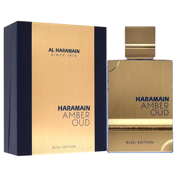 Al Haramain Amber Oud Blue Edition Eau De Parfum Spray 60ml (2.0 oz) - Long-Lasting Men’s Cologne with Amber & Sandalwood, Arabian Perfume for Men, Premium Fragrance