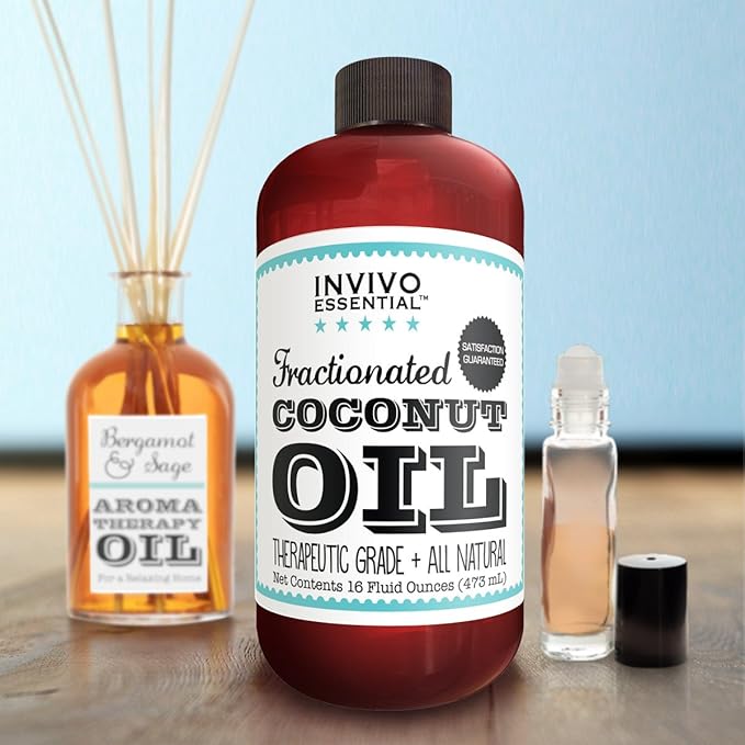 Fractionated Coconut Oil Premium Therapeutic Grade 16 Ounce Liquid Carrier Oil for Aromatherapy Relaxing Massage and Diluting Essential Oils with Pump and eBook
