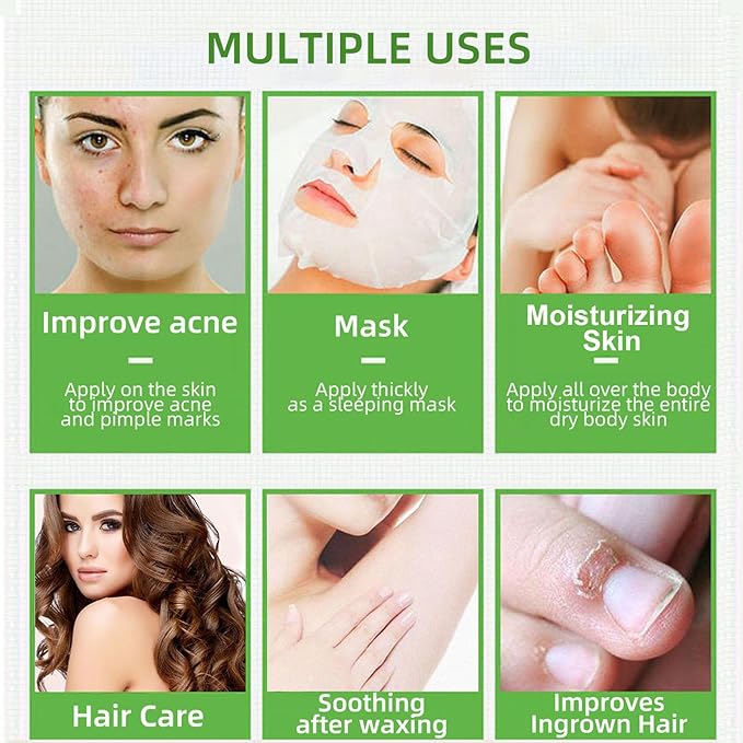 Aloe Vera Gel for Face, Travel Size Aloe Vera Gel, Deep Moisturizing & Repairing Skin, Fast Absorbing, Organic Aloe Vera Soothing Gel for Cooling, Calming and Soothing after Sun Care 1.41 Oz