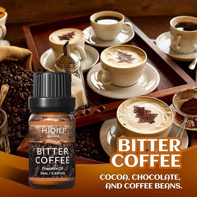 HIQILI Fragrance Essential Oil for Men 6x10ml Candle Scents for Candle Making Scented Oils Set for Aromatherapy Diffuser DIY Christmas