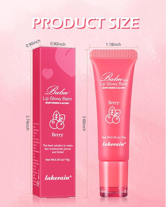 Hydrating Lip Glowy Balm, Ultra-Nourishing Lip Balm-02#Berry