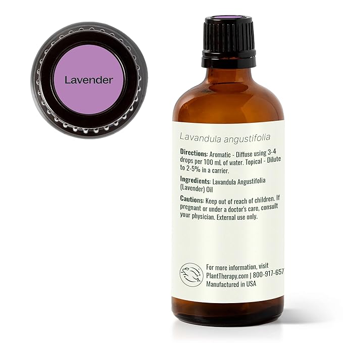 Plant Therapy Lavender Essential Oil 100% Pure, Undiluted, Natural Aromatherapy, Therapeutic Grade 100 mL (3.3 oz)