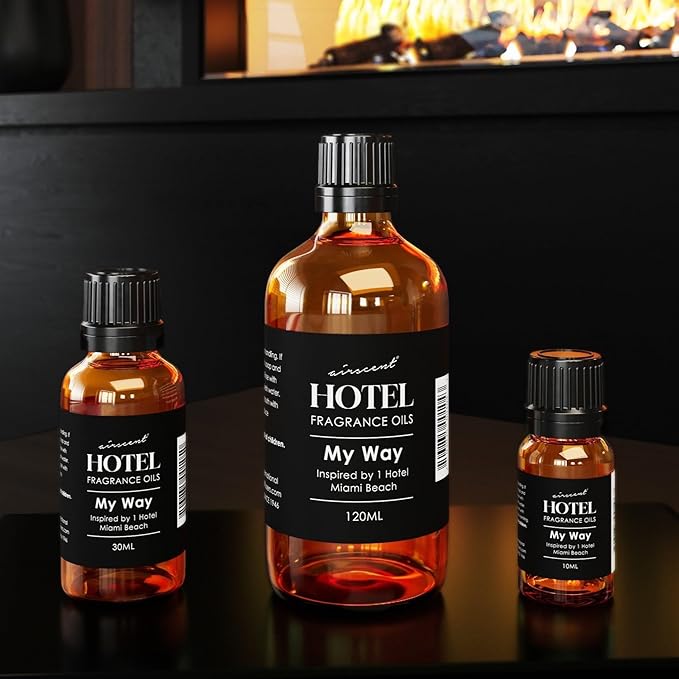 AirScent My Way Diffuser Oil Inspired by The 1 Hotel Miami Scent - Premium Fragrance Oil Blend for Ultrasonic and Waterless Diffusers and Crafting - 500 mL, 16.9 fl oz Glass Bottle
