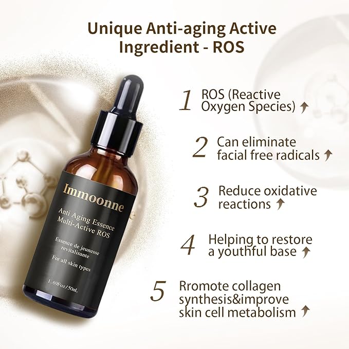 Anti-Aging Facial Oil, Natural and Organic Facia Essence with ROS, Vitamin E Oil, Grape Seed Oil,Tea Tree 1.69 Ounce (1.69 Fl Oz, Rose)