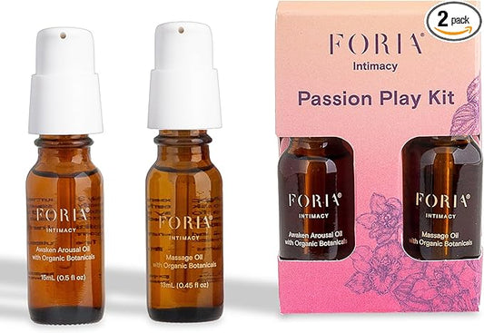 Passion Play Kit - Organic, All-Natural Travel Set Designed for Women - Awaken Oil & Massage Body Oil