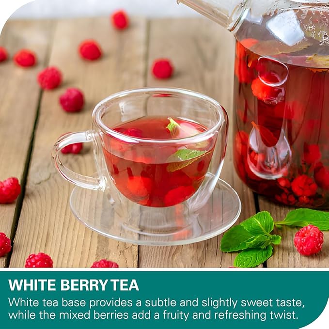 WT WEETEE Organic White Tea Bags, Organic Pure White Tea 100 Count, Mellow & Smooth, Perfect for Hot or Iced Tea