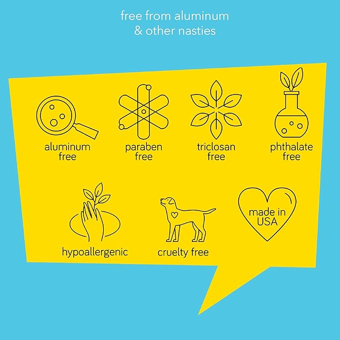 Fresh Monster Natural Deodorant for Kids and Teens I Aluminum-Free, Paraben-Free and Hypoallergenic I Dermatologist Tested I 24-Hour Protection I Beach Breeze Scent I 1.76 oz I 1 Count