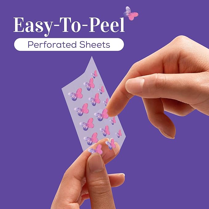 My Beauty Spot Pimple Patches Cute Acne Patches for Face 20 Pcs with Tea Tree Extra & Salicylic Acid, Butterfly and Rainbow Colorful Fun Designs – Pimple Patches for Face Acne Spot Treatment