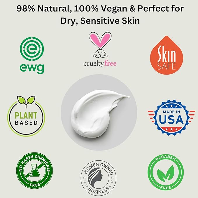 RaGaNaturals Natural Unscented Body Lotion for Dry Skin with Shea Butter and Vitamin E & B5 - Hydrating, Nourishing, Fragrance Free Hand Moisturizer With Organic Essence - For Women, Men, Kids - 8 Oz