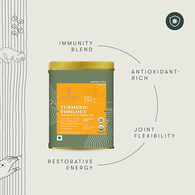 Luxmi Estates Turmeric Time-Out Herbal Loose Tea 100g Pack