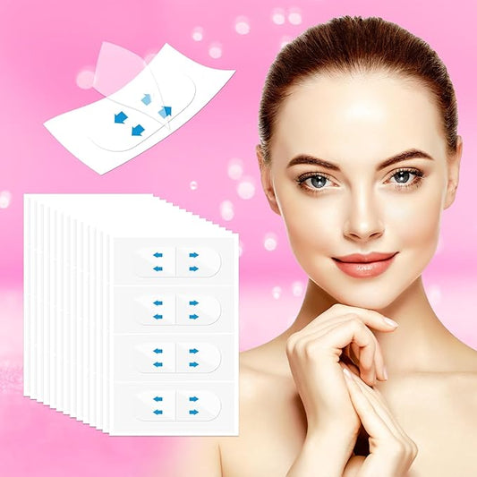 Face Lift Tape Invisible, 200PCS Face Tape Lifting for Instant Lift - Turkey Neck Tape, Double Chin & Jowls Corrector, Facial Contouring Tape for Eyes Wrinkles Sagging Skin