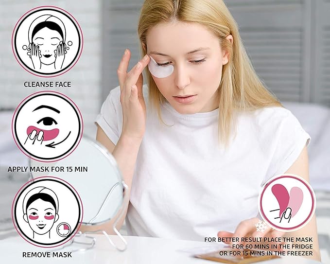 Jakuva 29 Pairs Under Eye Patches, Collagen Eye Mask Eye Patches for Dark Circles and Puffy Eyes, Reduce Wrinkles, Eye Mask Skincare for Moisturizing, Smoothing Eye Bags for Your Face Care, Milk White